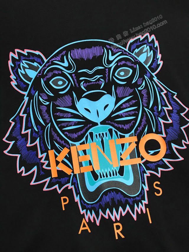 kenzo夏裝短袖 頂級品質 kenzo 2020新款黑色男T恤  tzy2420